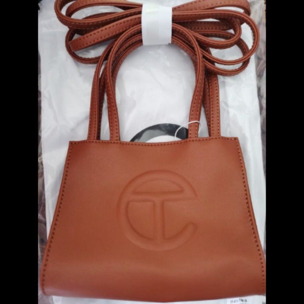 Brown Telfar Small Shopping Bag